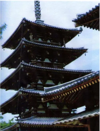Figura 1  –  Pagode do Templo Hôryû-ji em Nara. 