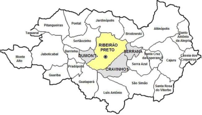 Figura 1 – Mapa da Região de Ribeirão Preto 