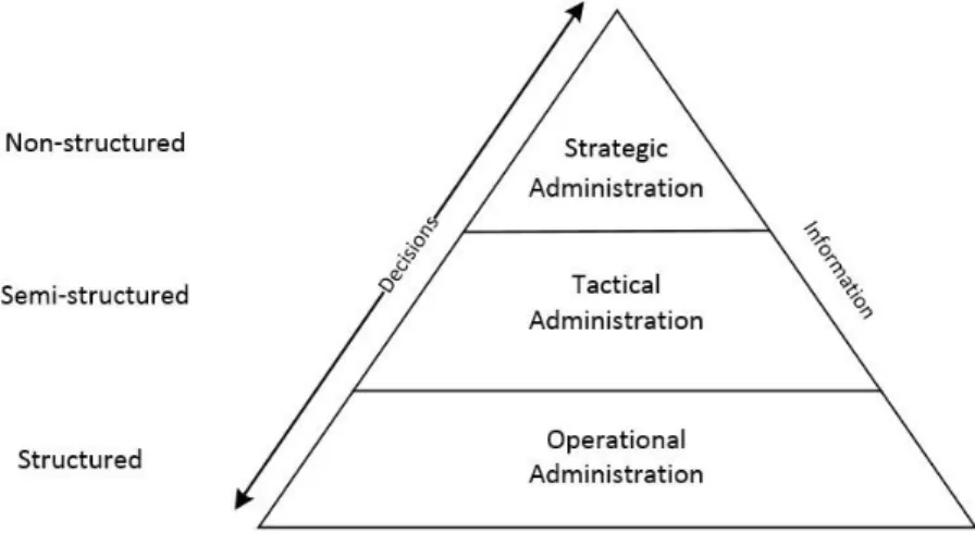 Figure 1 – Decision characteristics and management level relationship 