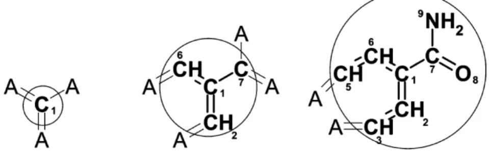 Figure 2.4: Representation of the parameter radius in the process of making a fingerprint (Rogers &amp; Hahn, 2010).