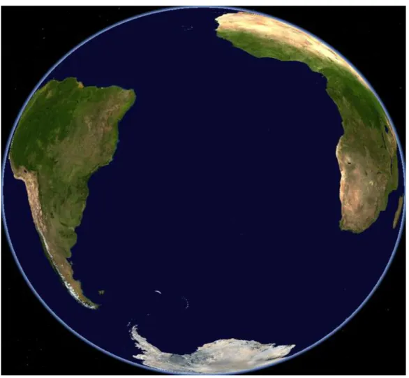Figure 4 - The vast South Atlantic, as seen by Google Earth 