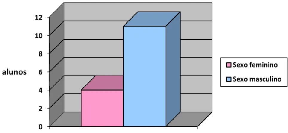 Figura 7 – Distribuição dos alunos por sexo. 