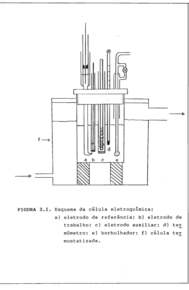 FIGURA 3.1. Esquema da célula eletroquímica: