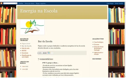 Figura 6 – Lista de problemas energéticos levantados no bar da escola 