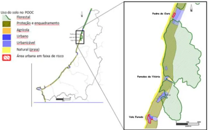 Fig. 8 Áreas de intervenção e uso do solo no POOC Alcobaça-Mafra e Ovar-Marinha Grande