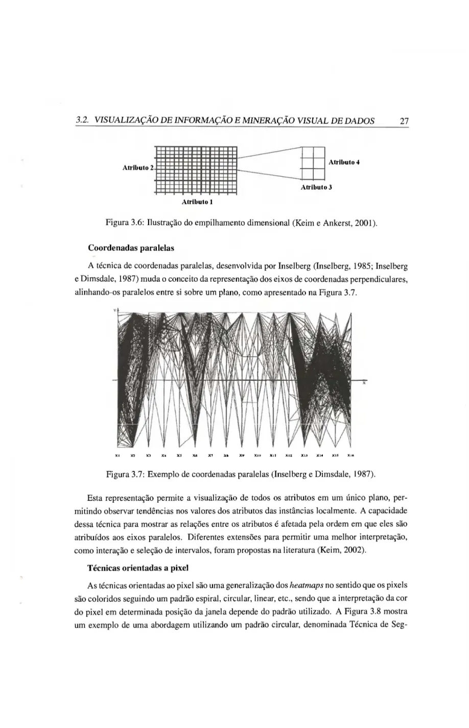 Figura 3.6: Ilustração do empilhamento dimensional (Keim e Ankerst, 2001). 