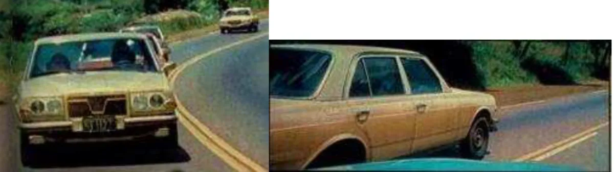 Figura 4 - Fotos tiradas de veículos em teste em estradas brasileiras (Quatro Rodas, maio 1974, p54) 