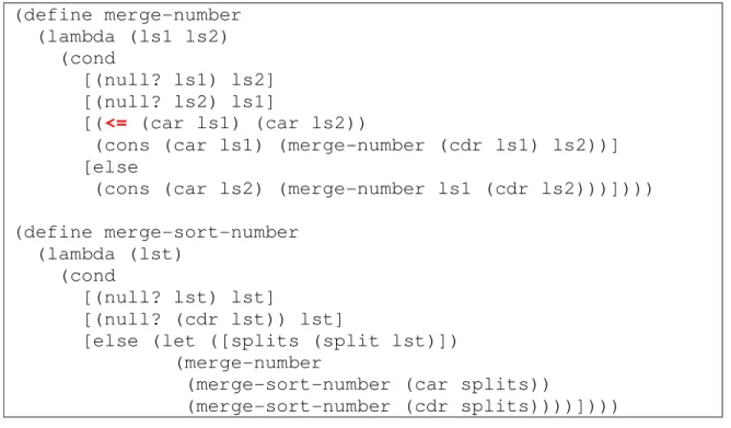 Figura 3.3 - Ordena uma lista de números inteiros usando o algoritmo merge sort. 