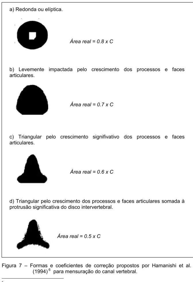Figura  7  –  Formas  e  coeficientes  de  correção  propostos  por  Hamanishi  et  al