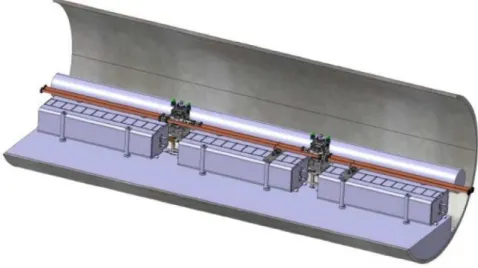Figure 4.1: View of the two ALFA stations inside the LHC tunnel.
