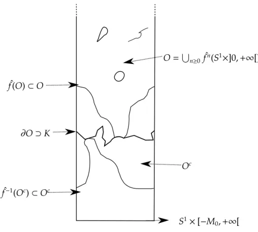 Figura 3.6: ´ Orbitas ilimitadas em apenas uma direc¸˜ao do cilindro