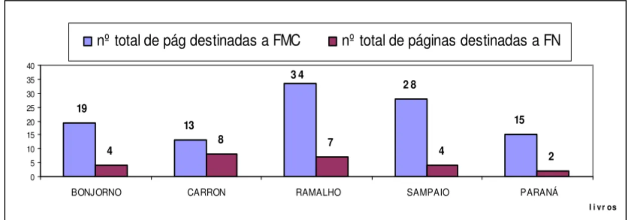 Gráfico 2.5: Número absoluto de páginas teóricas destinadas a FMC e a FN 