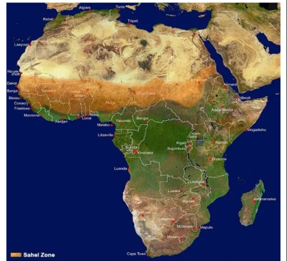 Figura 9 – Sahel (identificado pela faixa castanha) 
