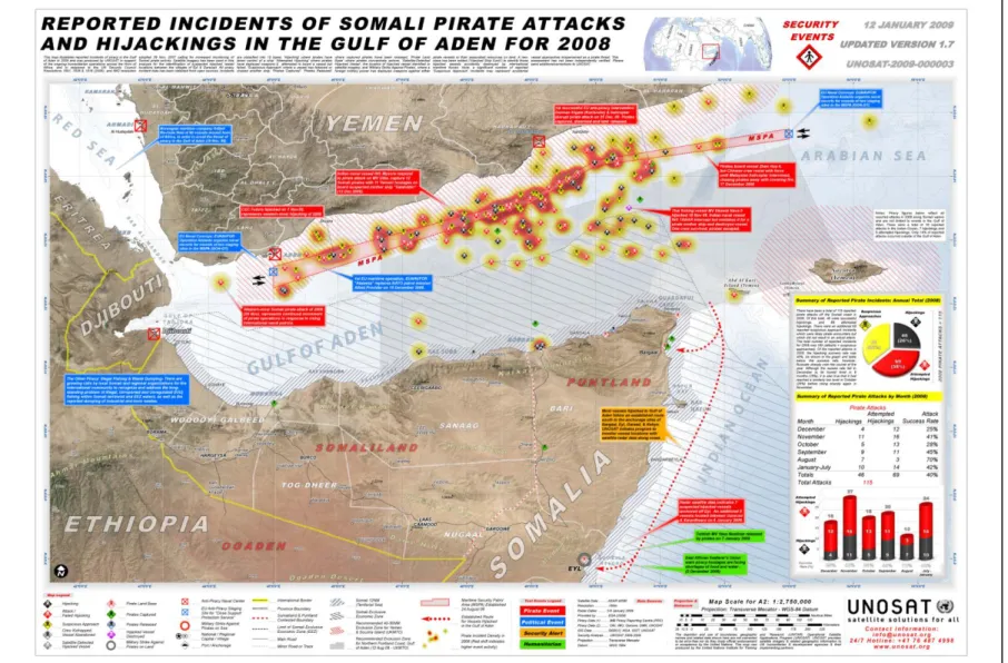 Figura 10 – Ataques dos piratas somalis no golfo de Aden