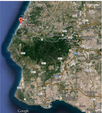 Figura 3.1 – Imagem de satélite da localização do Hotel Arribas 