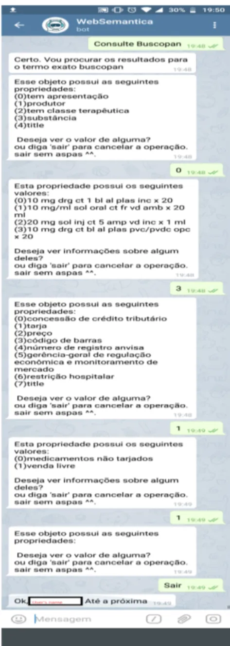 Figure 10: Example browser task in telegram the field of medicines. Also, two of the participants had technical knowledge in information technology, among them one knowing about ontologies.