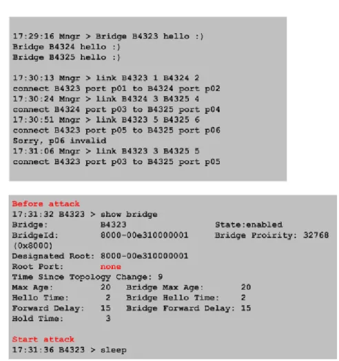 Figure 4.1: mngr (top) and malicious bridge (bottom)