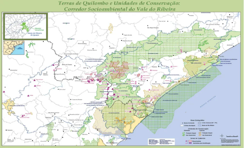Figura 5.3 – Mapa das Unidades de Conservação do Vale do Ribeira. Fonte: ISA, (2012).    