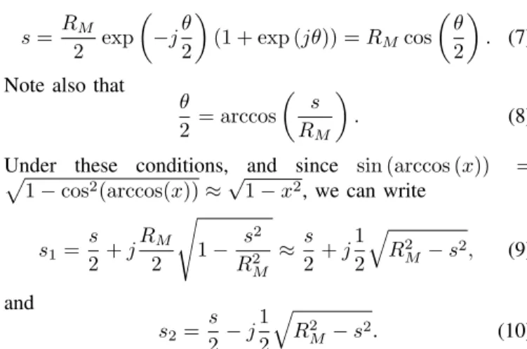 Fig. 1 represents the conventional LINC decomposition under two components that lie in a circle with radius R M /2.