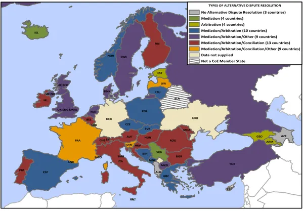 Figura n.ºI.1 - Panorama europeo en materia de ADR 