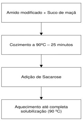 Figura 2: Fluxograma do processo de obtenção do preparado de fruta