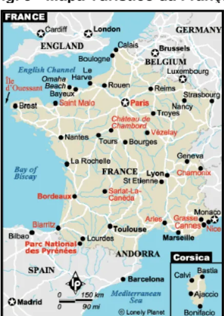Fig. 5 - Mapa Turístico da França 