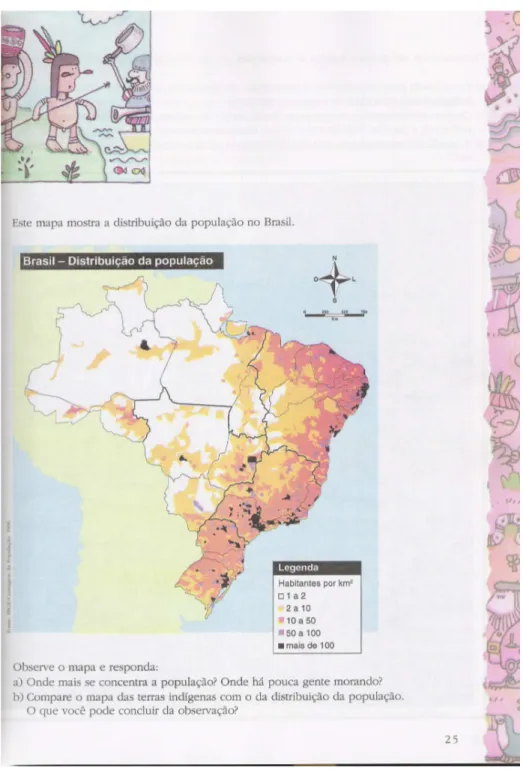 Figura 8. Mapa “Brasil – Distribuição da população”, na Unidade 1