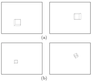 Figura 9.2: Imagens do conjunto de dados de simula¸c˜ao. (a) Movimento de transla¸c˜ao pura