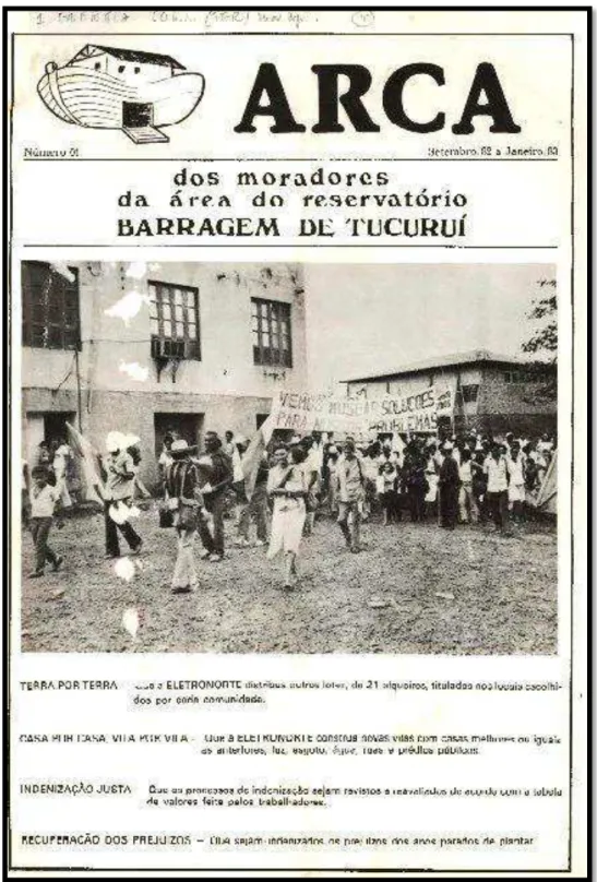 Figura 7  –  Arca - Boletim do Movimento dos Desapropriados pela Eletronorte, 1982. 