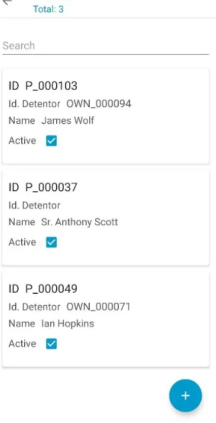 Figure 24 - Owners list