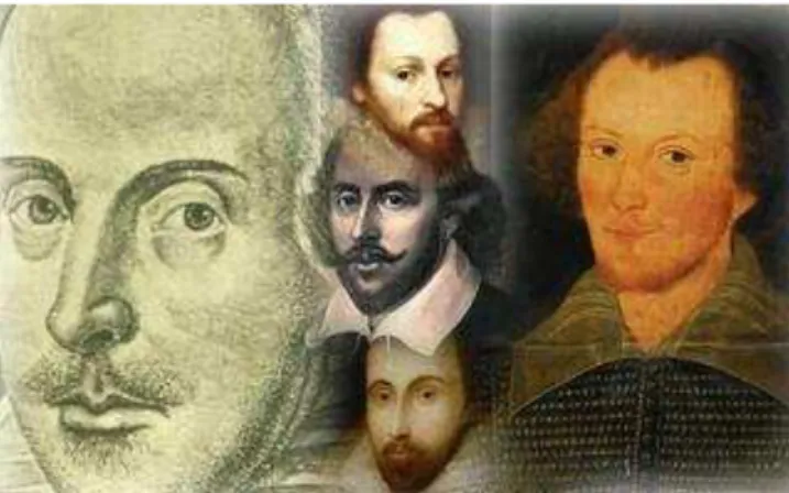 Figura 8  –  Vários formatos do possível rosto do autor inglês Shakespeare. 