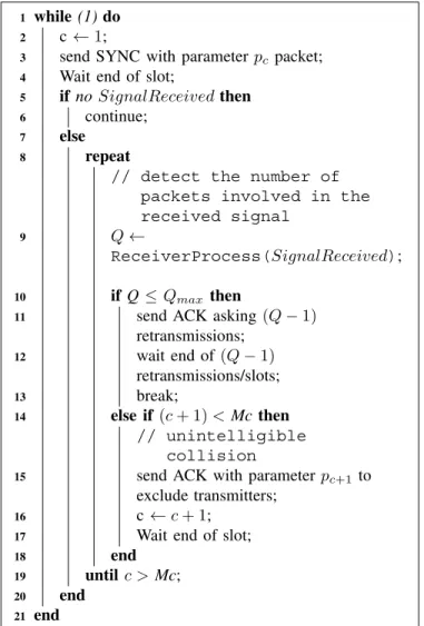 Fig. 1 illustrates four possible situations that may occur during the MAC operation, with 3 MTs and Q max = 2