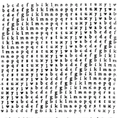 Figura 2.4 – Tabula recta Caesar. 