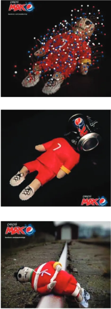 Figura 1: Imagens da ação de comunicação da Pepsi Max