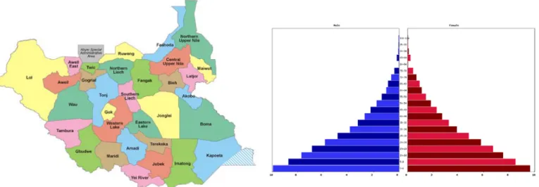 Gráfico 1 - Composição étnica do Sudão do Sul (fonte: CIA World FactBook, 2019)36%