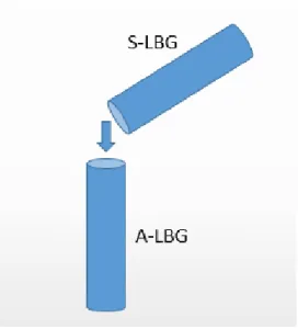 Figure 4.1- Schematic representation of the preparation of A-LBG/S-LBG nanoparticles.  