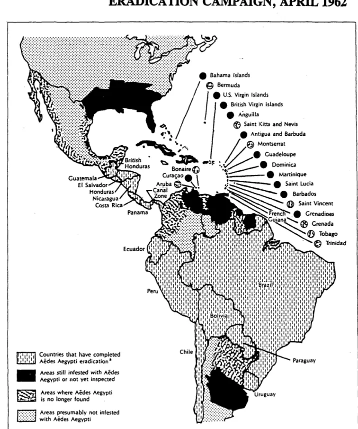 Figure 1.  STATUS  OF THE AEDES  AEGYPTI