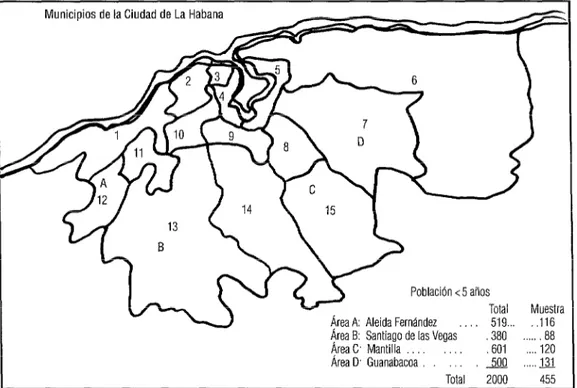 FIGURA  1. Ubicación geográfica de los municipios y áreas en que se efectuó el estudio