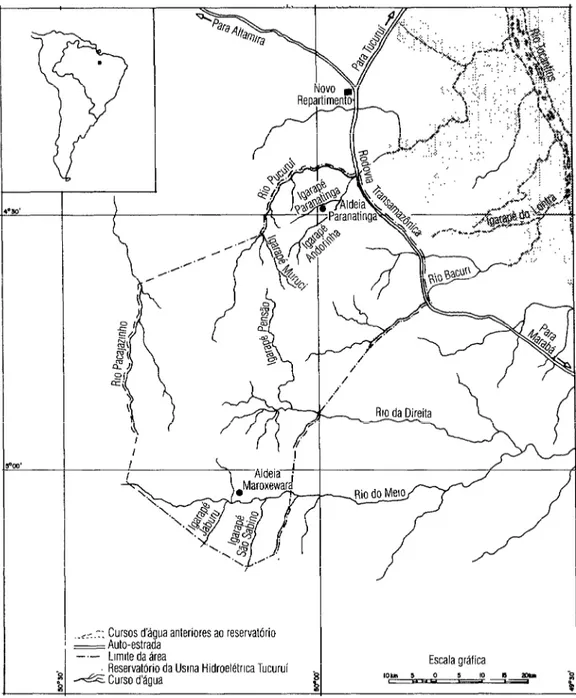 FIGURA  1.  Localiza@lo geográfica da área indlgena parakanã 