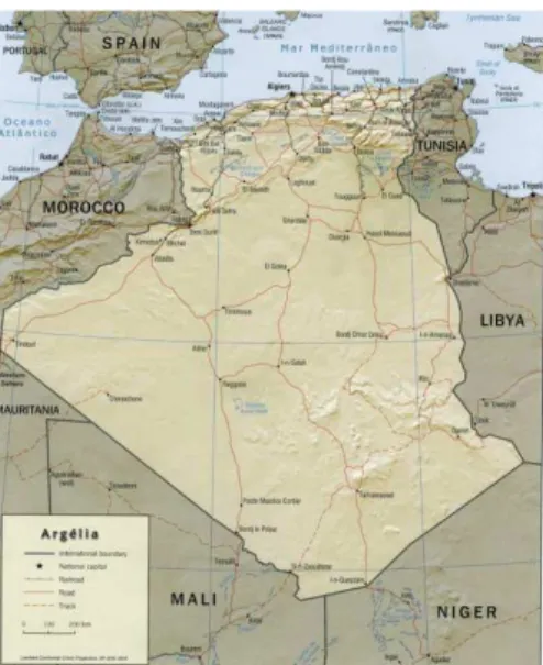 Figura 2: Mapa político da Argélia 