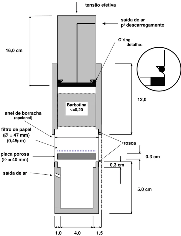 Figura 3.4: Esboço do aparato experimental utilizado na colagem sob pressão. 