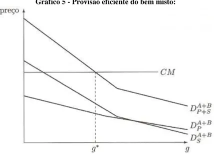 Gráfico 5 - Provisão eficiente do bem misto: 