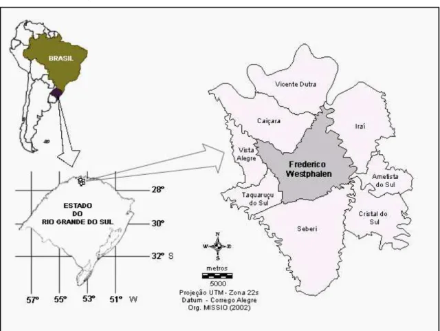 FIGURA 2: Localização geográfica do Município de Frederico Westphalen – RS.