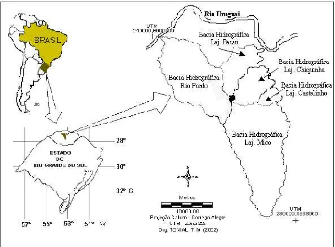 Figura 1: Localização da AE referente à paisagem na região Noroeste do Estado do Rio  Grande do Sul