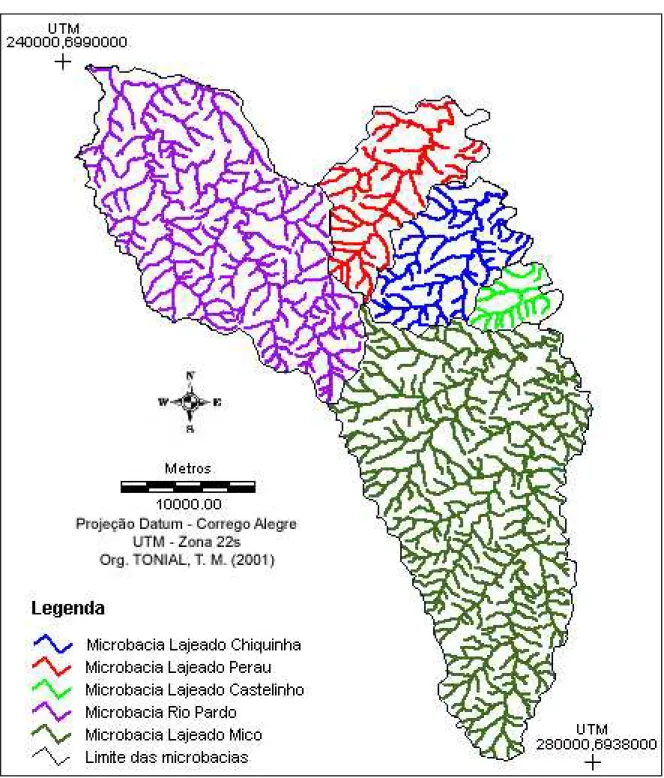 Figura 5: Mapa da hidrografia da paisagem da região Noroeste do Estado do Rio Grande do  Sul