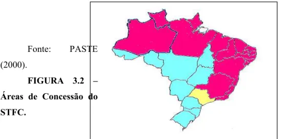 FIGURA 3.2 – Áreas de Concessão do STFC.