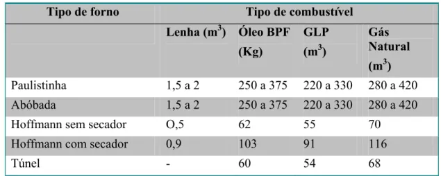 Tabela 12. Consumo de combustível por milheiro (TAPIA et al, 2000) 
