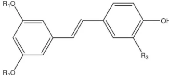 Figura 4.3 - Estrutura química base dos estilbenos. 98
