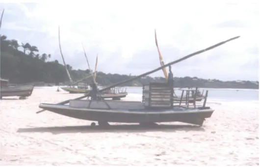 Figura 8 – Jangada utilizada em pescarias artesanais na costa do Estado do Ceará. 