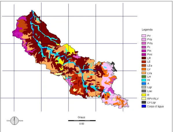 FIGURA  5.5 - Carta de solos da Bacia Hidrográfica do rio Mogi-Guaçu.  